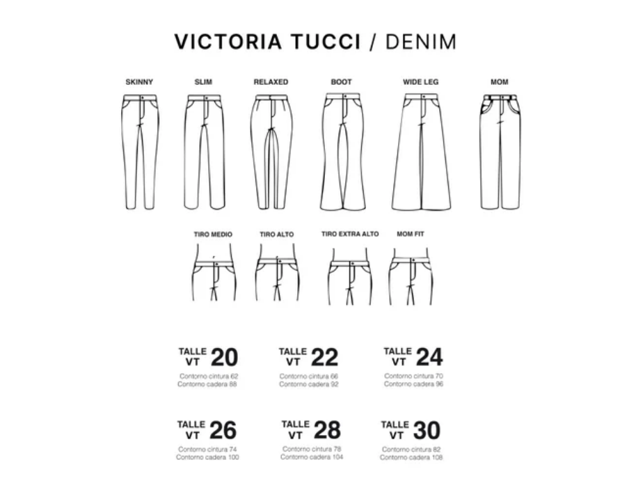 Guía de talles Victoria Tucci