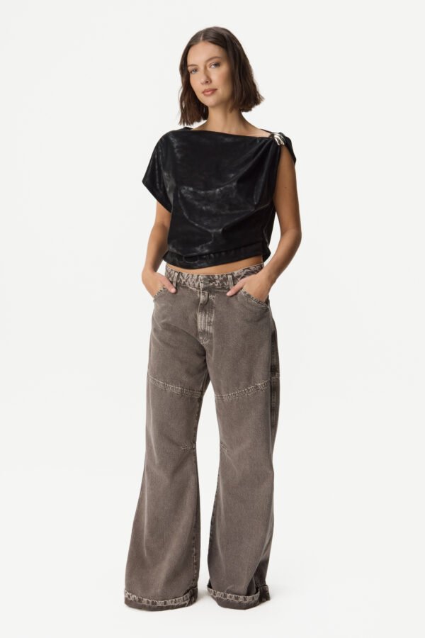 JEAN WIDE LEG LOW
